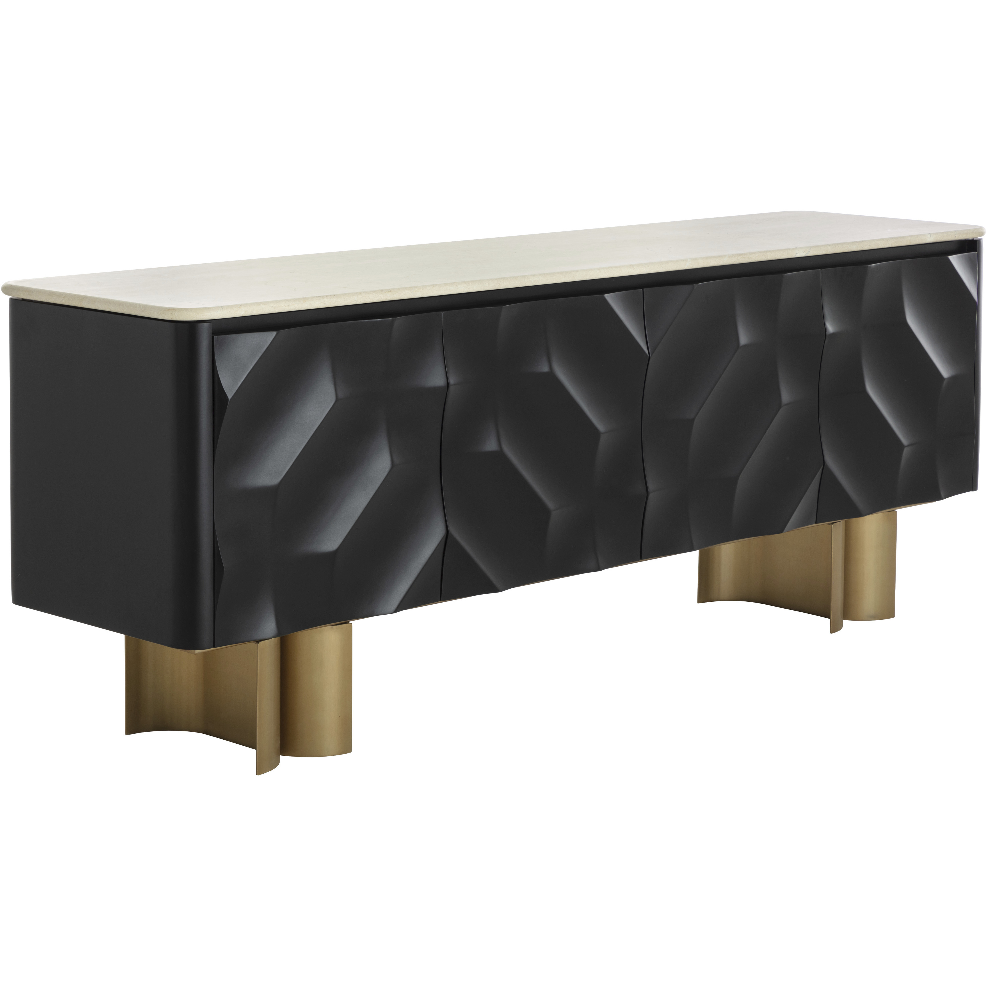 Lautrec 82 X 20.75 inch Cream / Antique Brass Sideboard